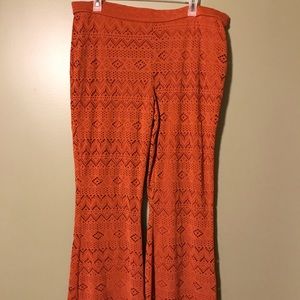 AE American Eagle Hippie Crotchet Flare Pants